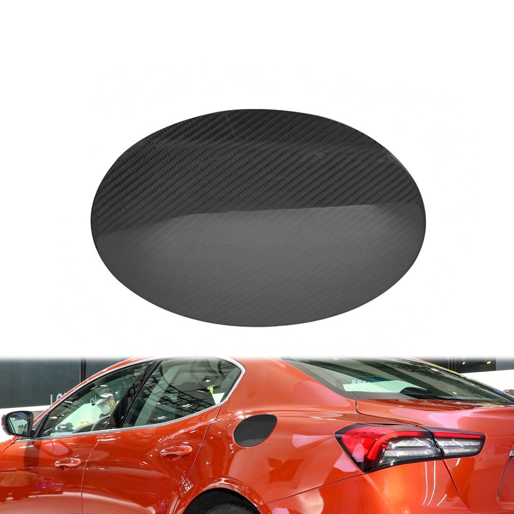 Real Carbon Car Fuel Tank Cap Decoration Cover Trim for Maserati Ghibli 2017-2023