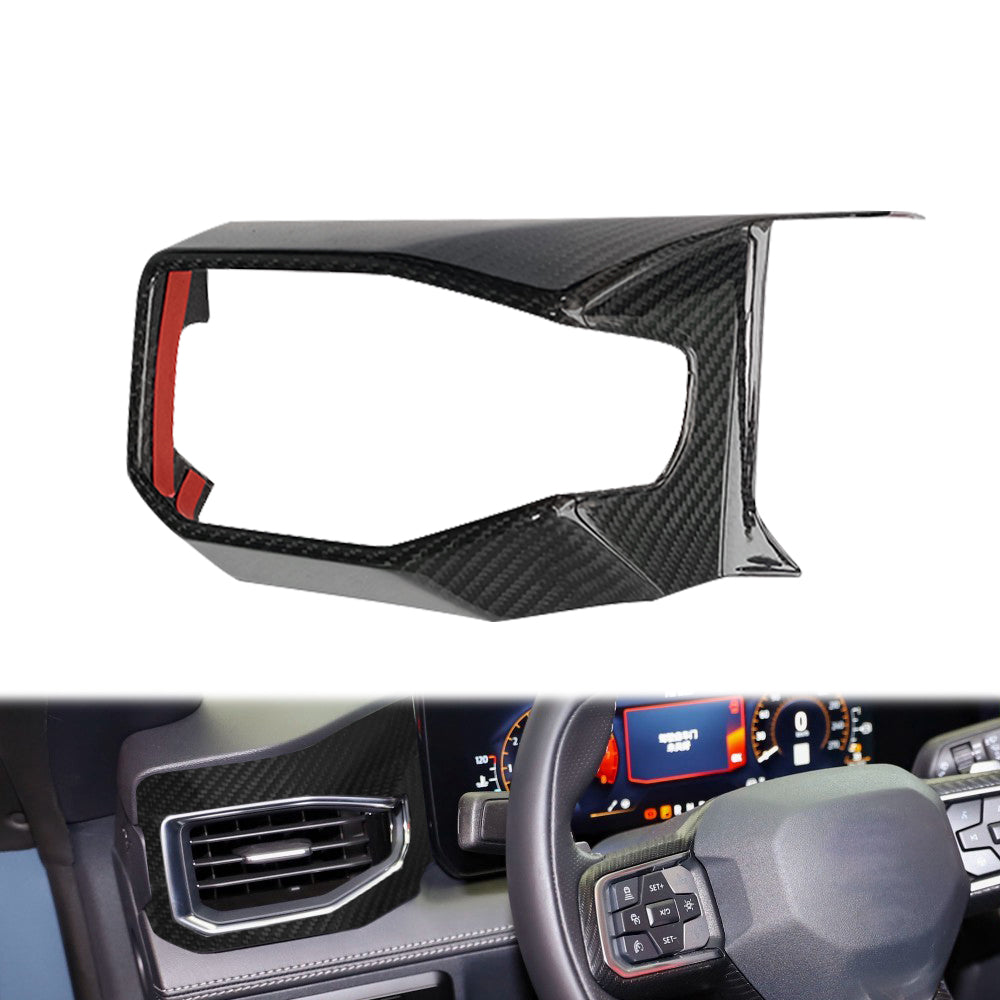 Dry Carbon Fiber Interior Trims Left Air Vents Trim For Ford Mustang 2024