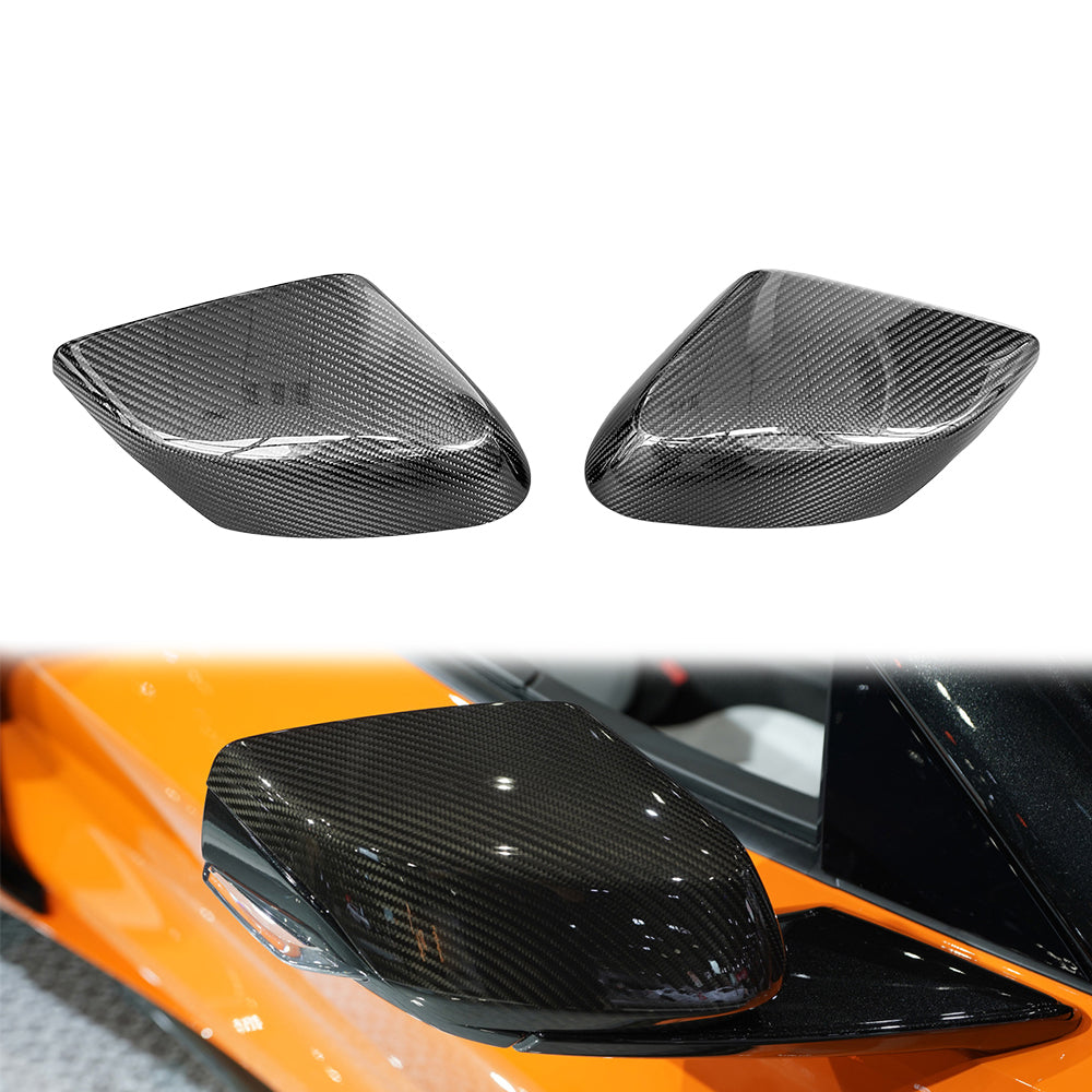 Exterior Carbon Fiber Mirror Covers | 2020-2024 C8 Corvette - Pair