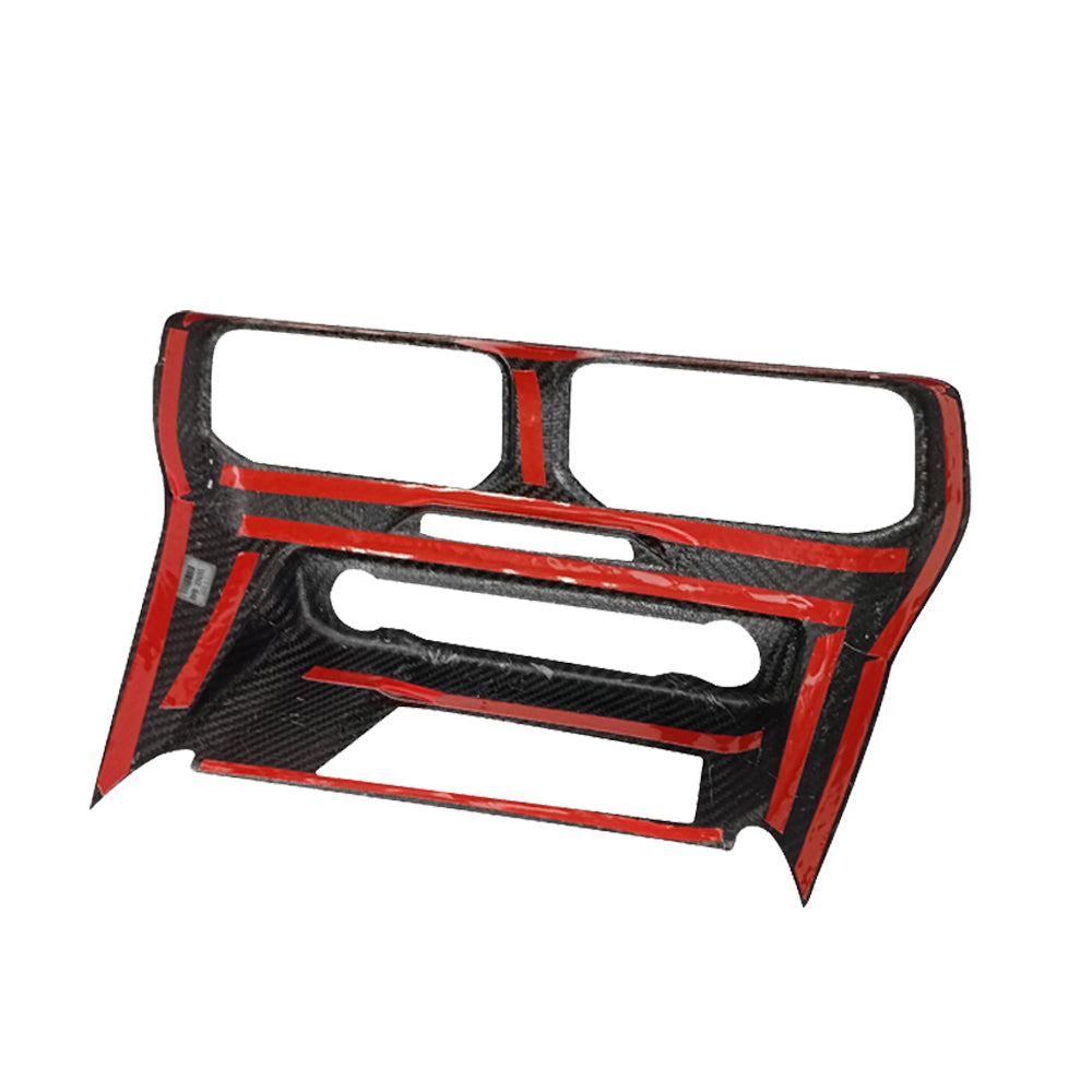 Dry Carbon Fiber add on style Multi-media Console Frame Cover Trim For Mustang darkhorse 2024