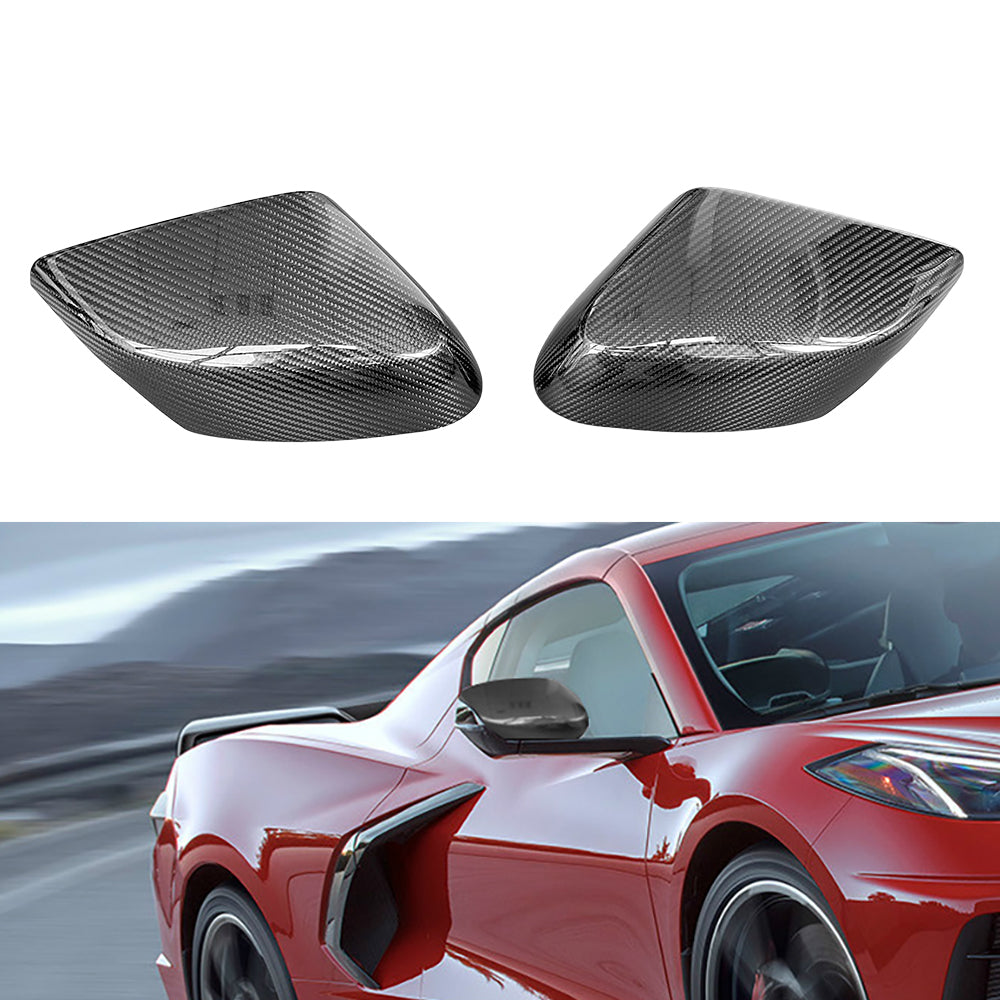 Exterior Carbon Fiber Mirror Covers | 2020-2024 C8 Corvette - Pair