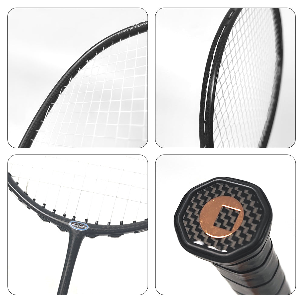 Badminton Racket 2pcsOriginal Includes Bag & Strings Professional Carbon Fiber + Titanium